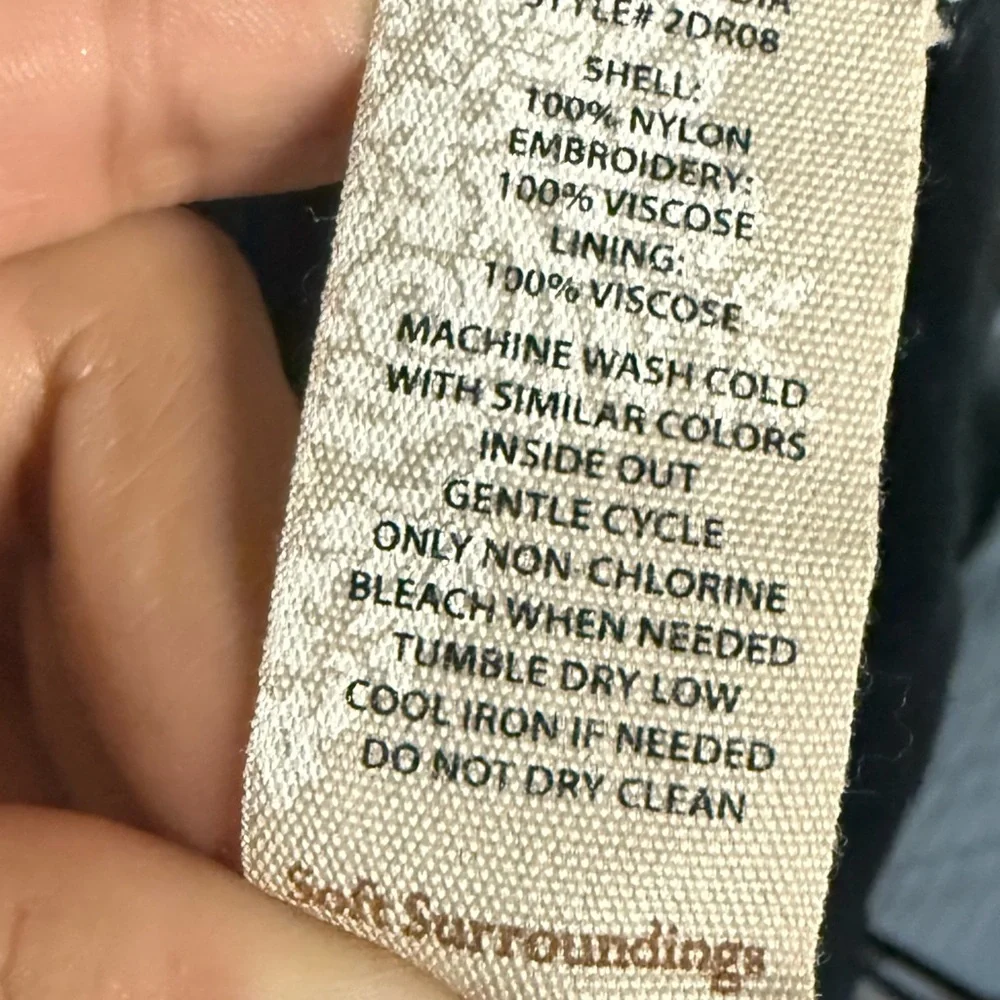 Soft Surroundings Yasmin Black
Embroidered Lace Bell Sleeve - Picture 3 of 5